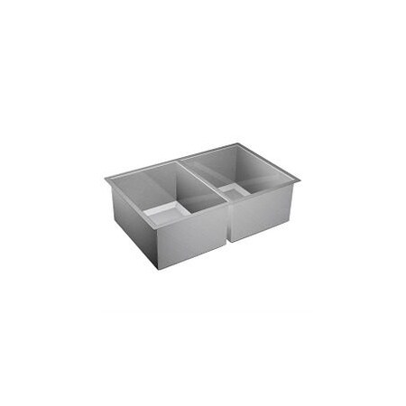 Moen 16 Gauge Undermt Ss Double Equal Sink G16200